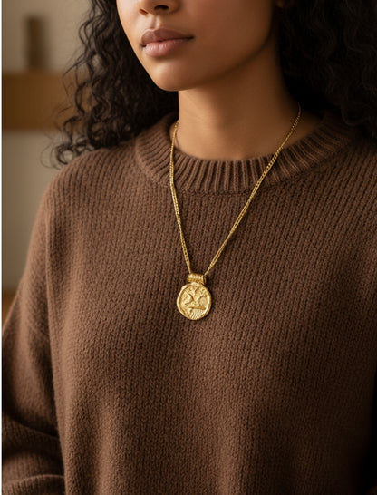 Leo Zodiac Necklace – 18K Gold PVD Stainless Steel Waterproof