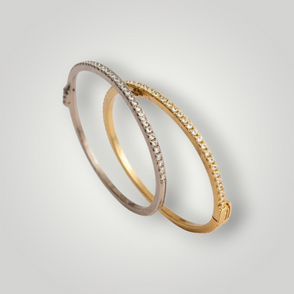 Stella Pavé Bangle - 925 Sterling Silver in Gold & Silver