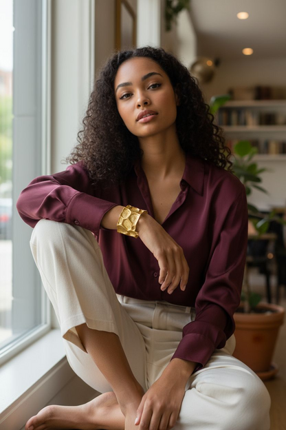 Italian Oro Scultura 18ct Gold-Plated Bracelet