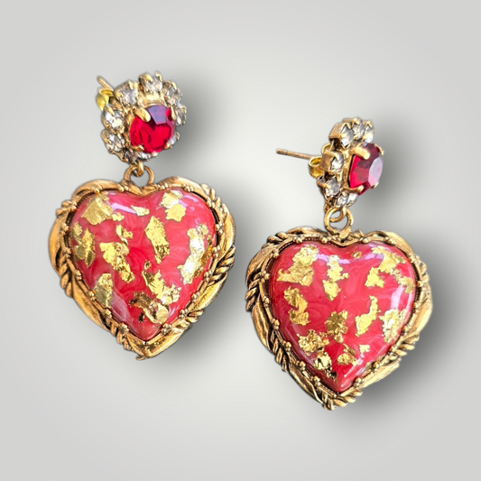 Enamel Sacred Heart Earrings – Sacred Heart Collection