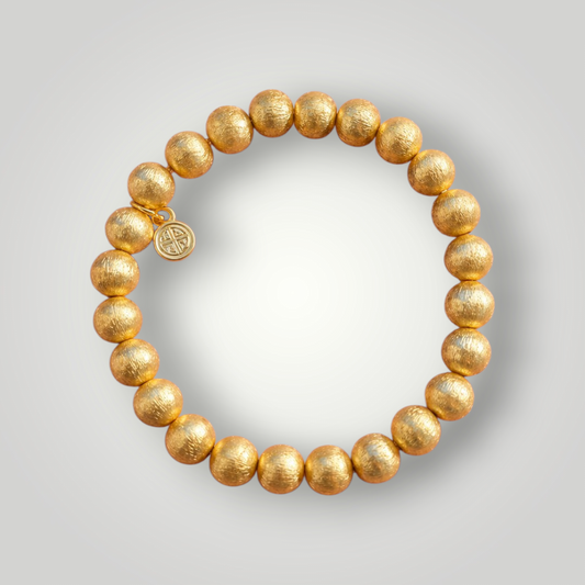 Matte 18K Gold-Plated Beaded Bracelet