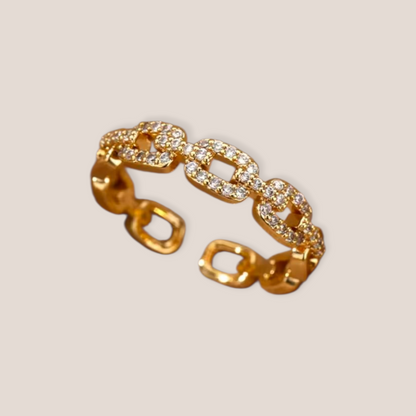 The Lumiere-Link Ring – 18ct Gold Plated Adjustable Ring