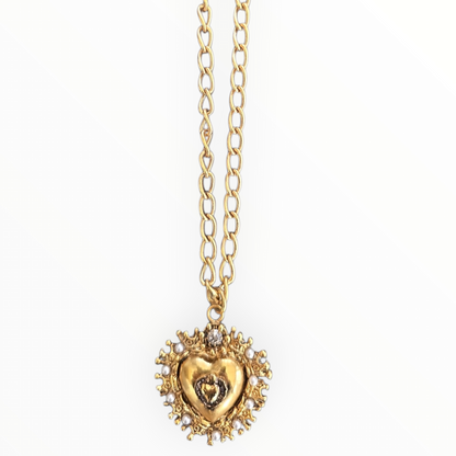 Pearl Halo Sacred Heart Necklace – Sacred Heart Collection