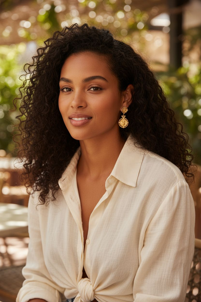 Cherub earrings - 18ct Gold Plated Stainless Steel