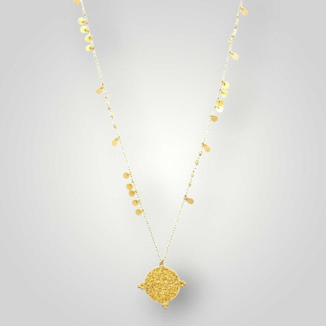 Paxos Long Necklace 22ct Gold Plated