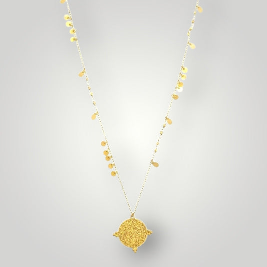 Paxos Long Necklace 22ct Gold Plated