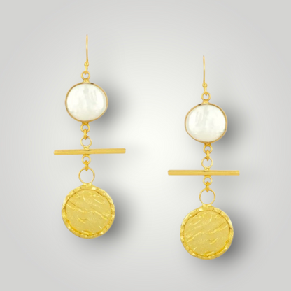 Eva earrings 22ct gold plated