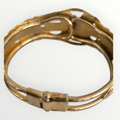 Vintage Cloisonné Enamel Floral Bracelet