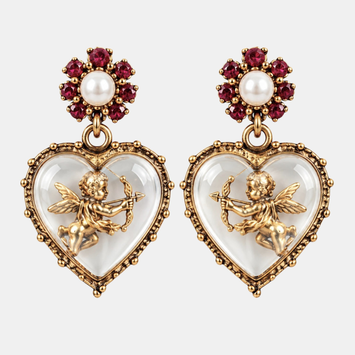 Cherub Heart Earrings