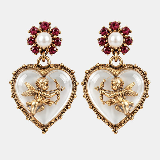 Cherub Heart Earrings
