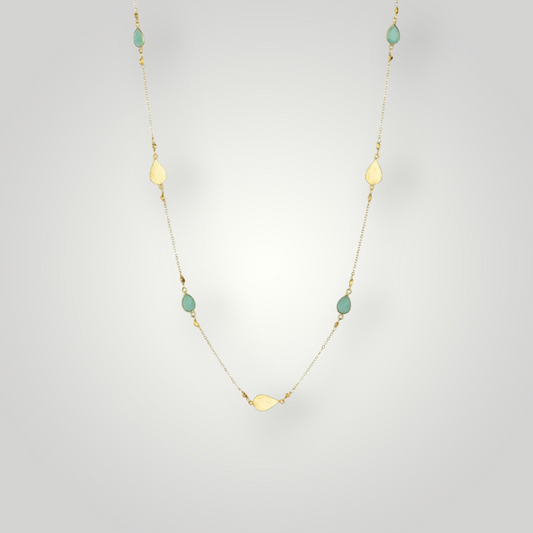 Mel Gold Necklace - 22ct Gold Plated Brass