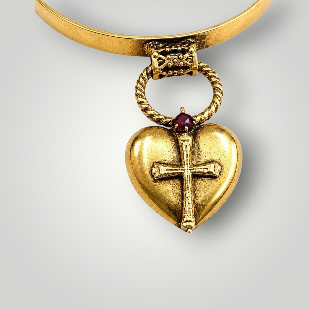 Sacred Heart Charm Bangle