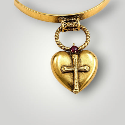 Sacred Heart Charm Bangle