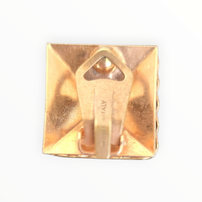 Vintage Italian Red Resin Clip-On Earrings