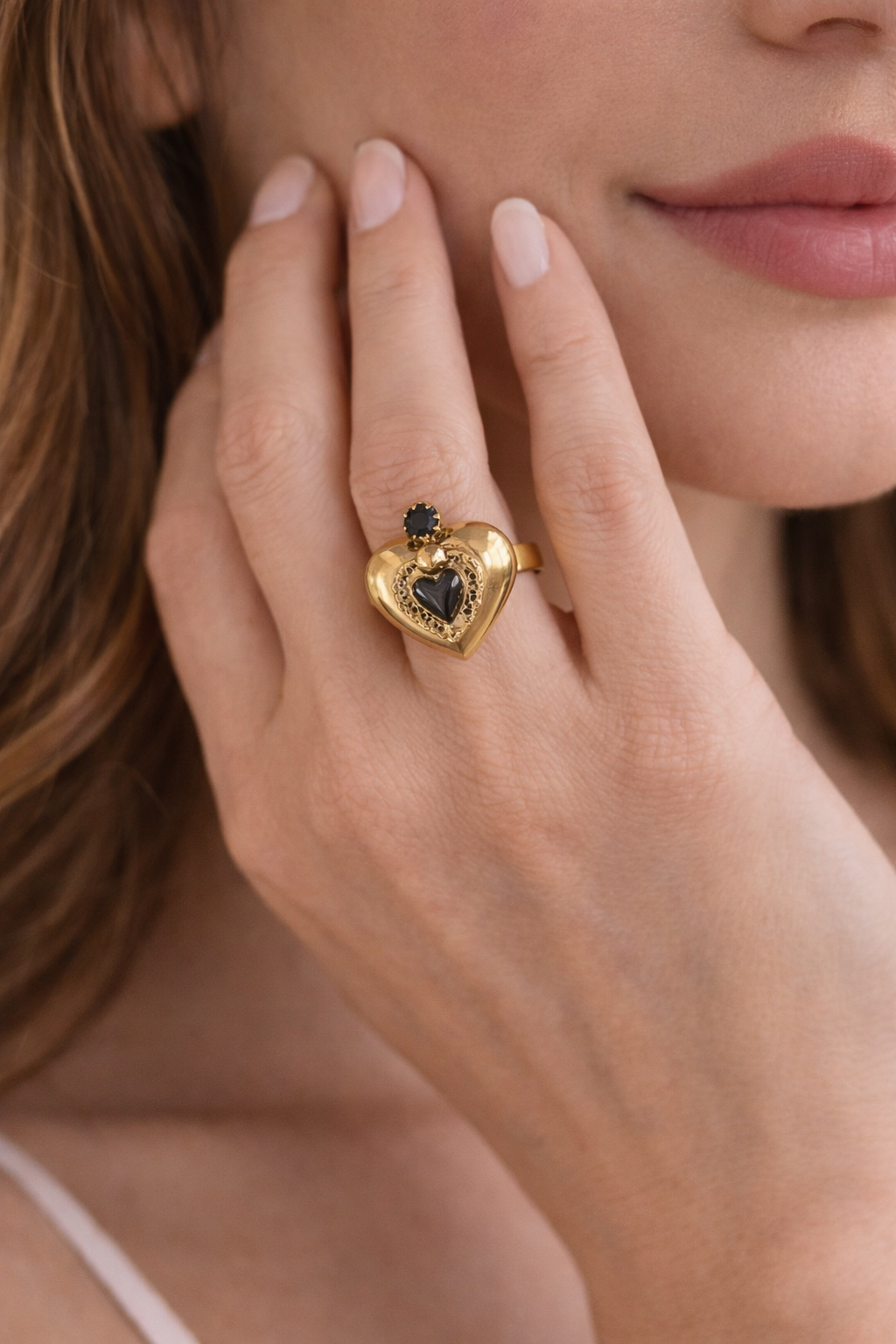 Sacred Heart Adjustable Ring