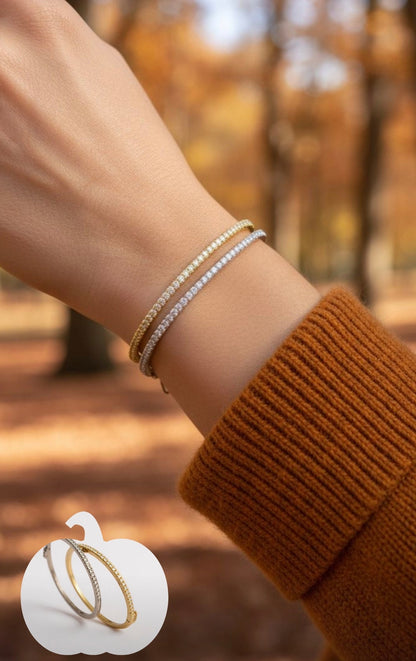 Stella Pavé Bangle - 925 Sterling Silver in Gold & Silver