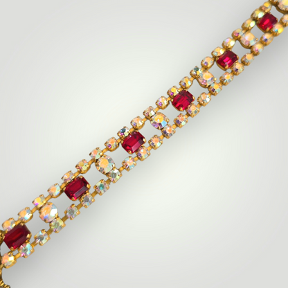 Rosalia – Vintage Ruby Crystal Bracelet