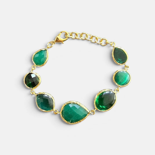 Capri Gemstone Bracelet – Emerald Green