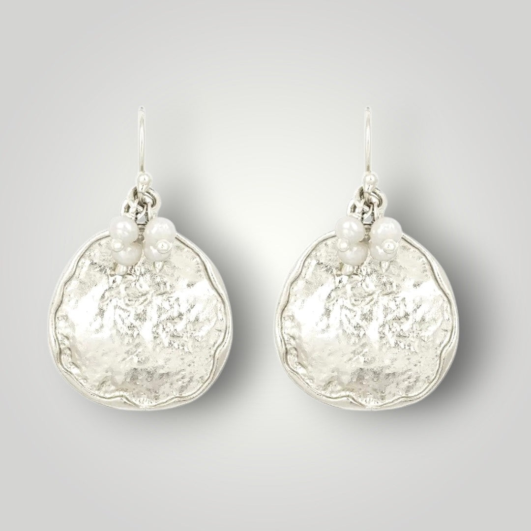 Soleil Silver Pearl Earrings