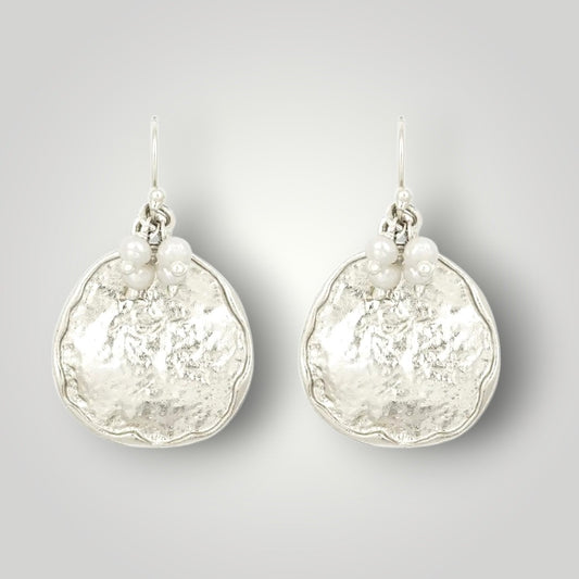 Soleil Silver Pearl Earrings