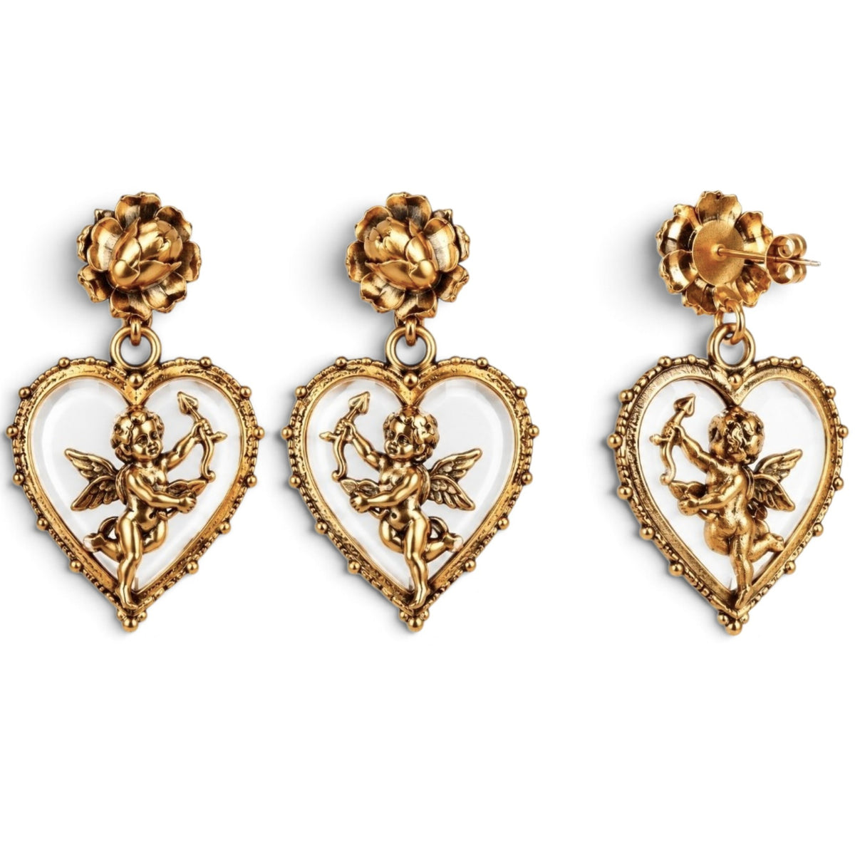 Cherub Heart Earrings