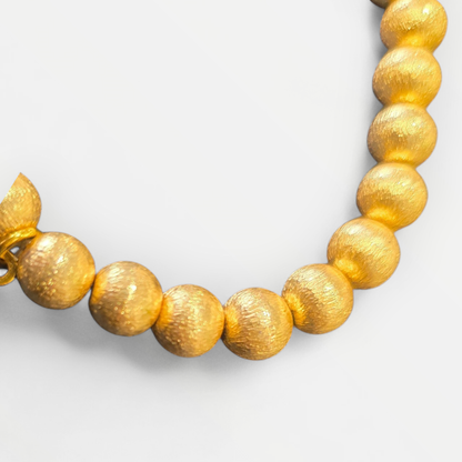 Matte 18K Gold-Plated Beaded Bracelet