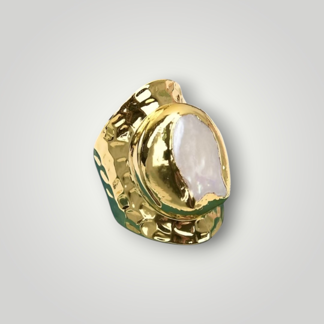Kiara Keshi Pearl ring - 24ct gold plated