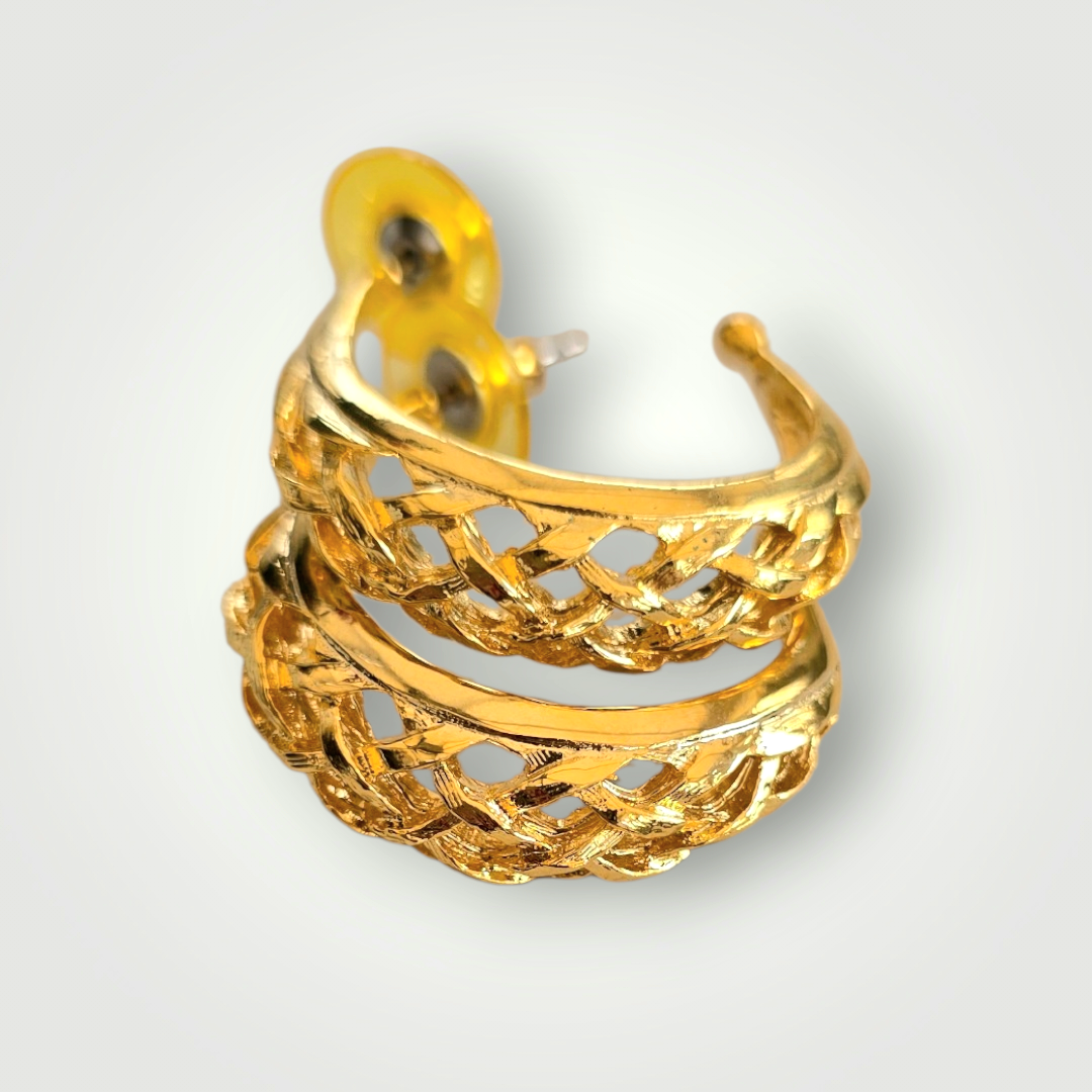 Vintage Chantilly Filigree Hoops