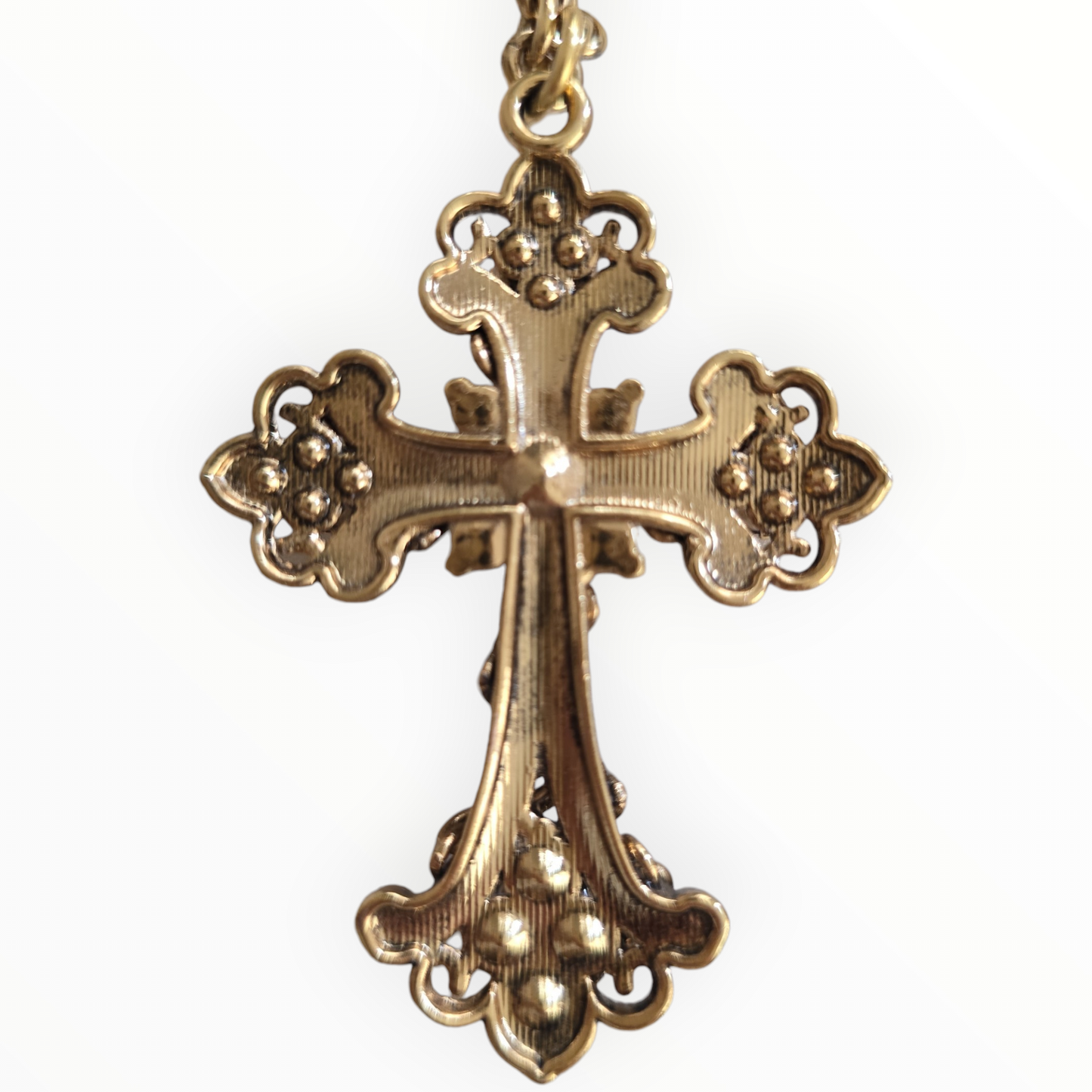 Sacred Art Cross Necklace – Black Swarovski