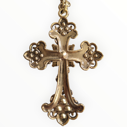 Sacred Art Cross Necklace – Black Swarovski