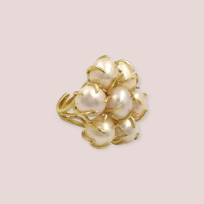 Luna Bloom Ring – 18k Gold Plated Mother of Pearl