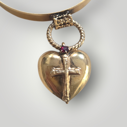 Sacred Heart Charm Bangle