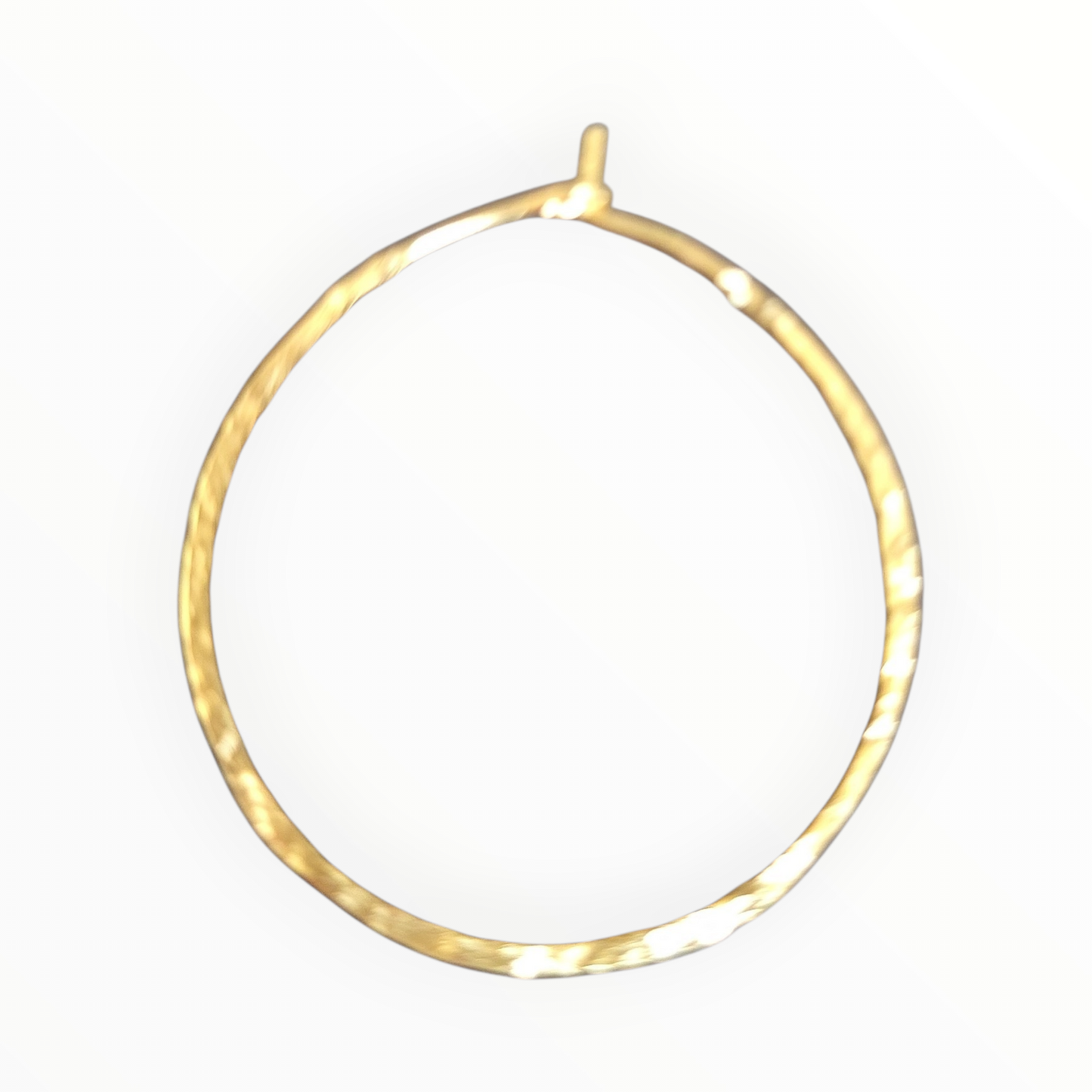 Hammered Gold Hoops – Stainless Steel Lightweight Earrings
