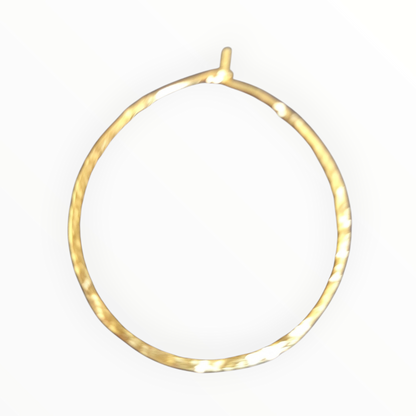 Hammered Gold Hoops – Stainless Steel Lightweight Earrings