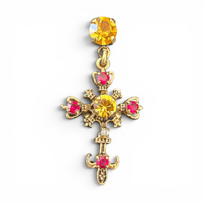 Sacred Topaz Cross Earrings