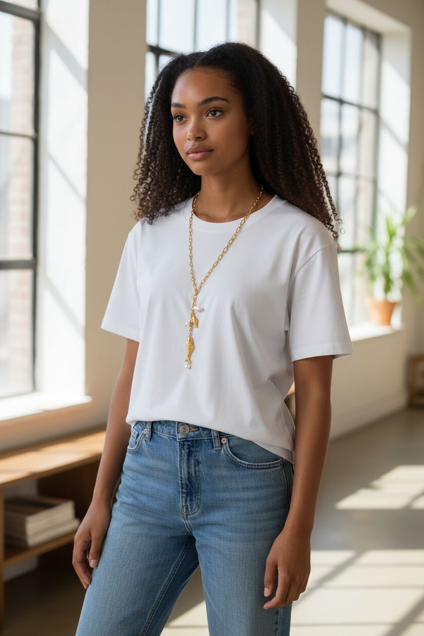 Pesci d’Oro Necklace - 18ct Gold Plated Stainless Steel