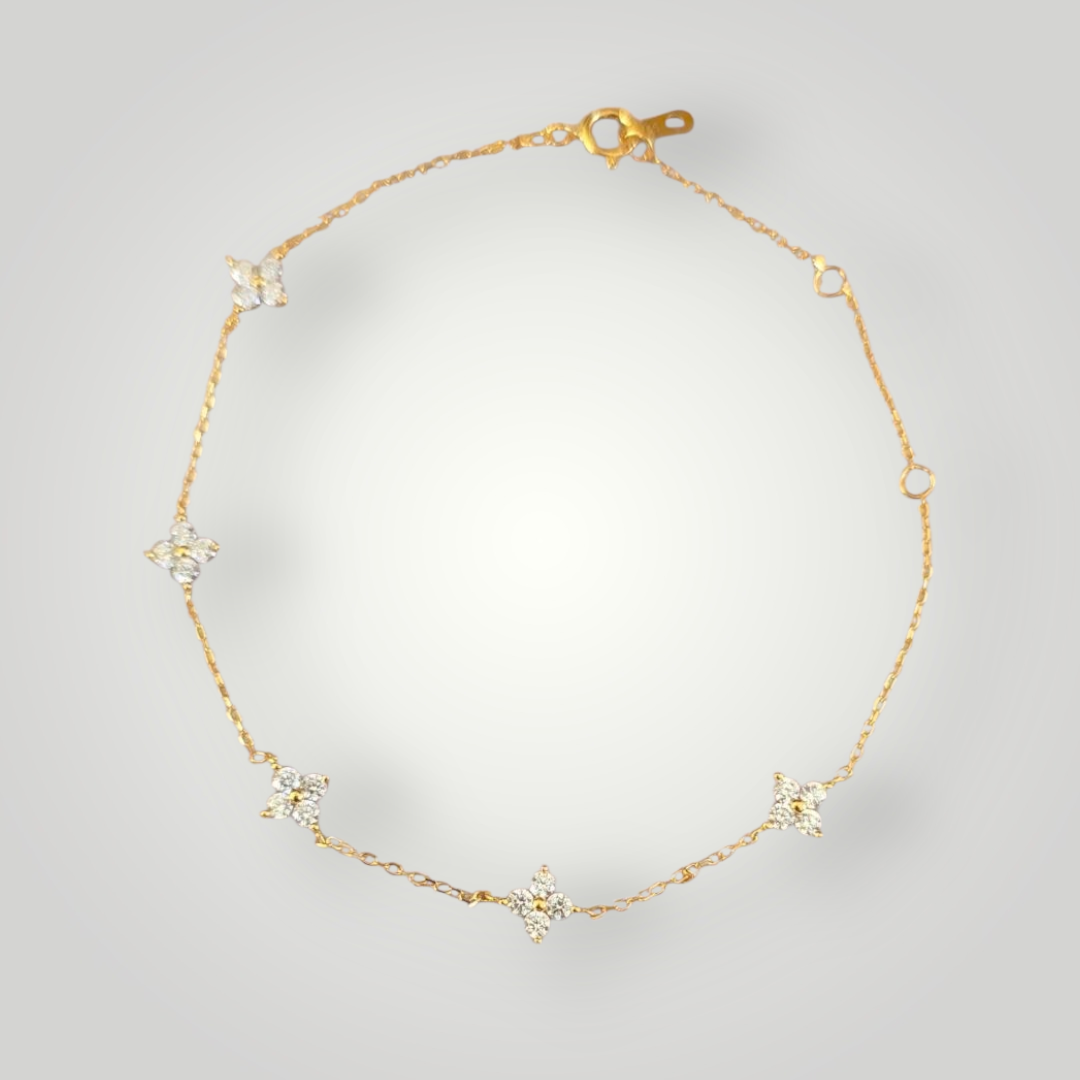Fleur bracelet - 18k Gold Plated Sterling Silver