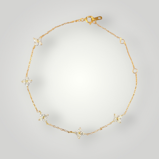 Fleur bracelet - 18k Gold Plated Sterling Silver