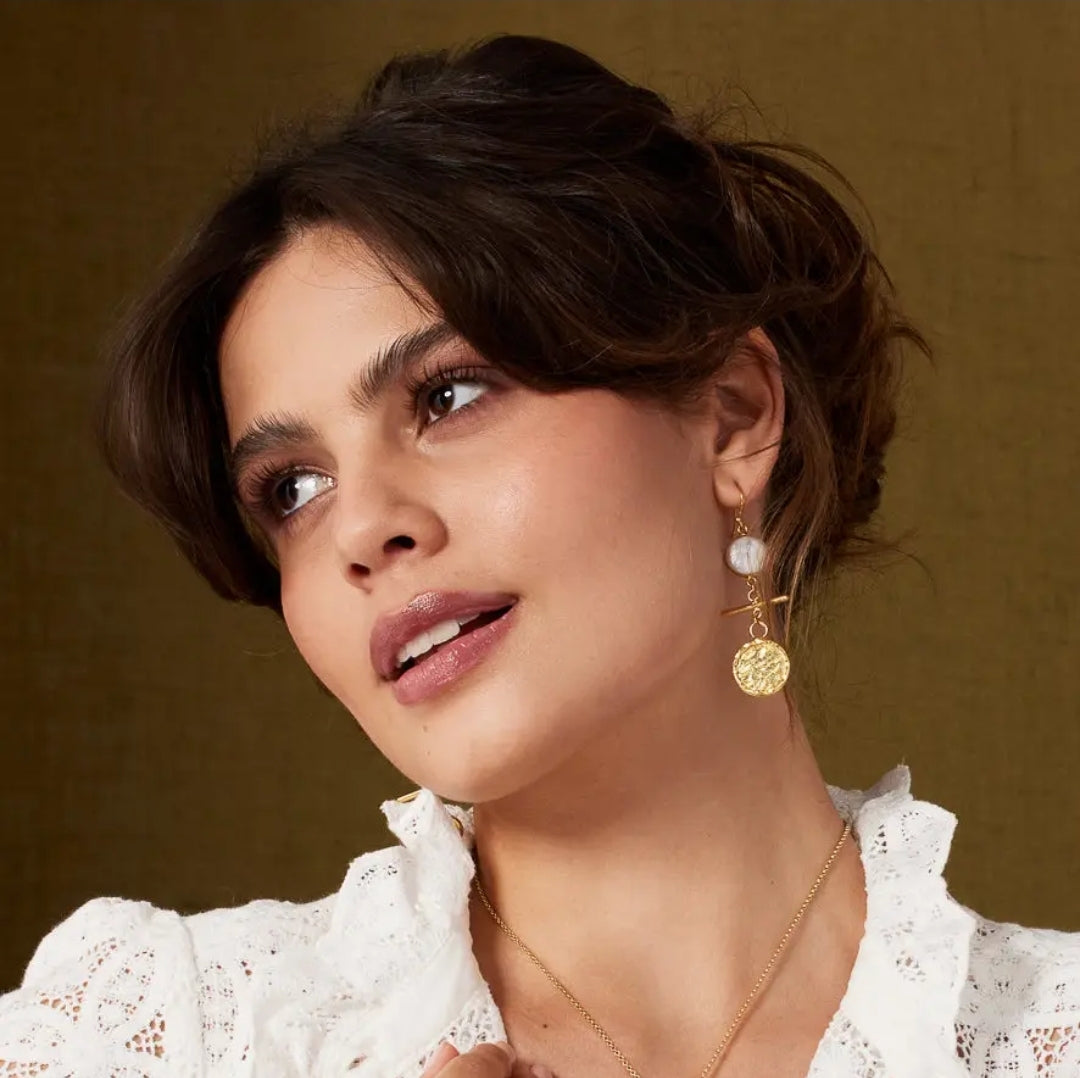 Eva earrings 22ct gold plated