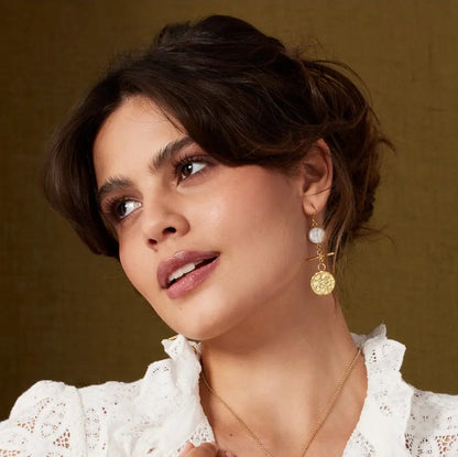 Eva earrings 22ct gold plated