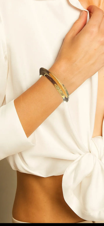 Sculpta Gold Cuff - Stainless Steel- Gold Plated