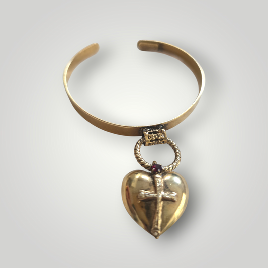 Sacred Heart Charm Bangle