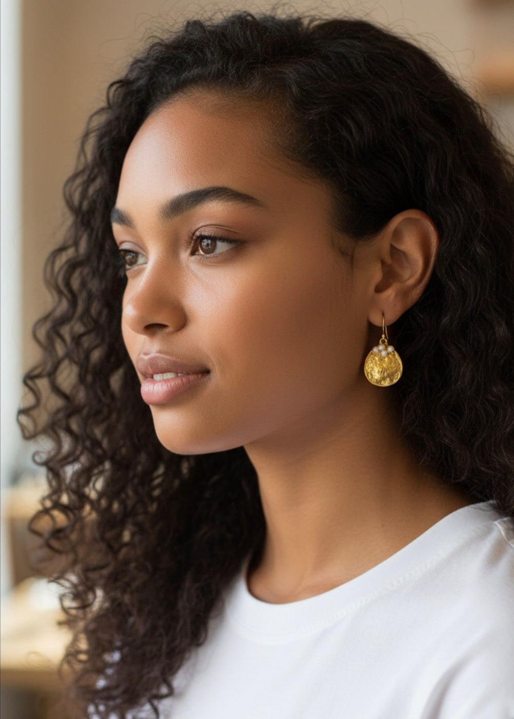 Soleil Earrings 22ct Gold Plated