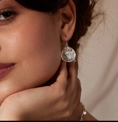 Soleil Silver Pearl Earrings