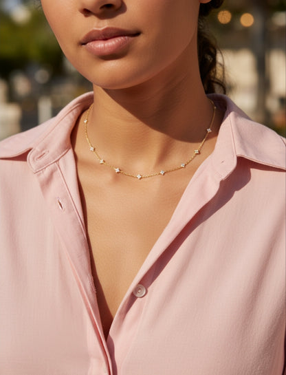 Serenella Mini Star necklace - 18ct Gold Plated Stainless Steel