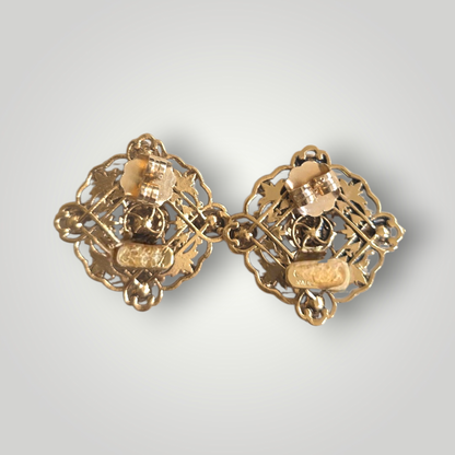 Sacred Rose Stud Earrings – Red Swarovski