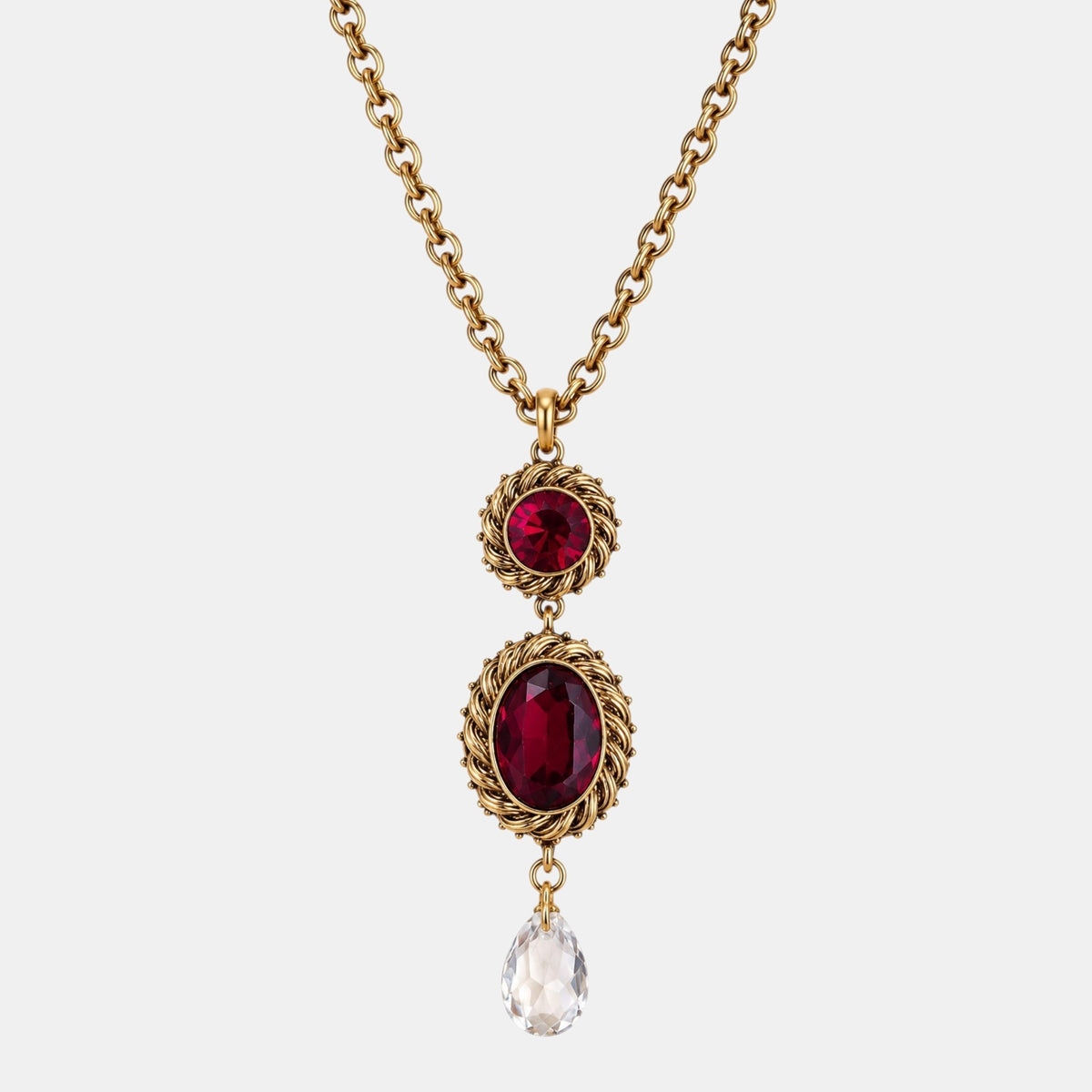 Florentine Baroque Crystal Drop Necklace