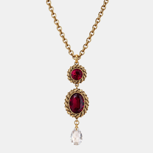 Florentine Baroque Crystal Drop Necklace