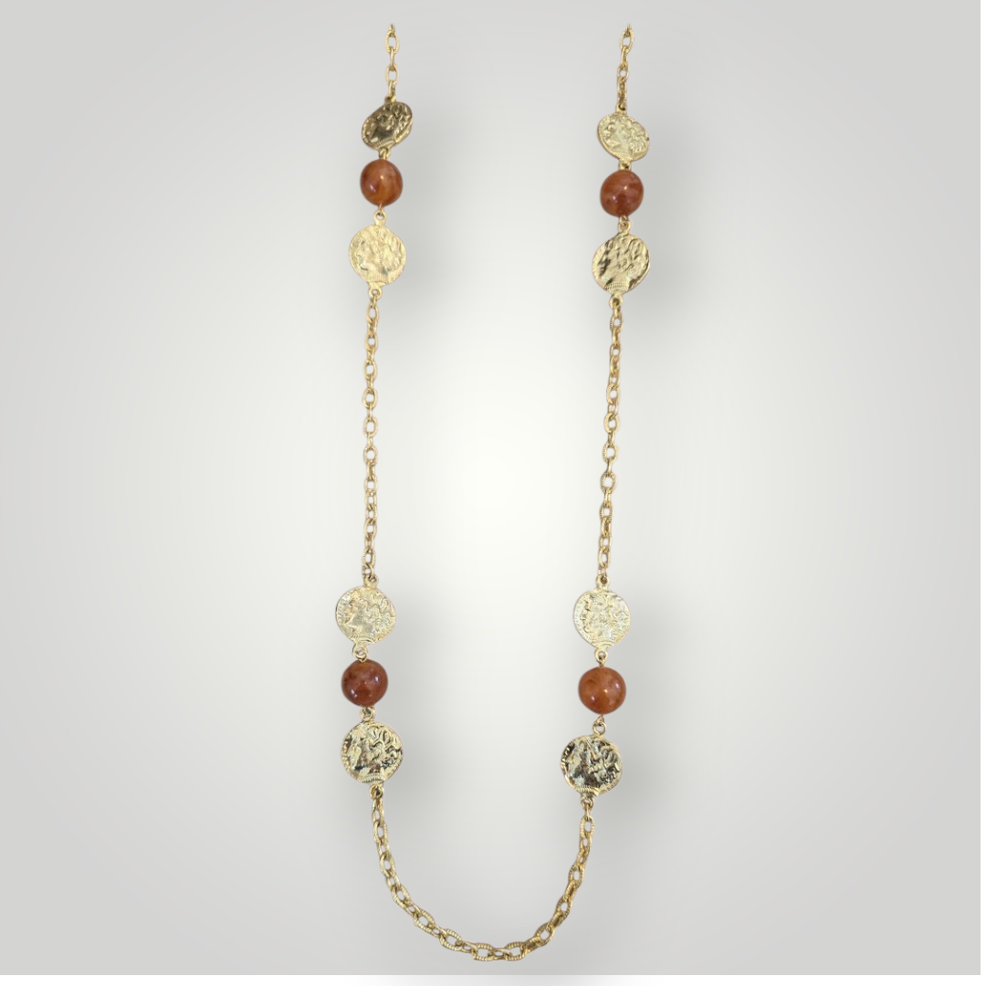 Coin and Carnelian necklace