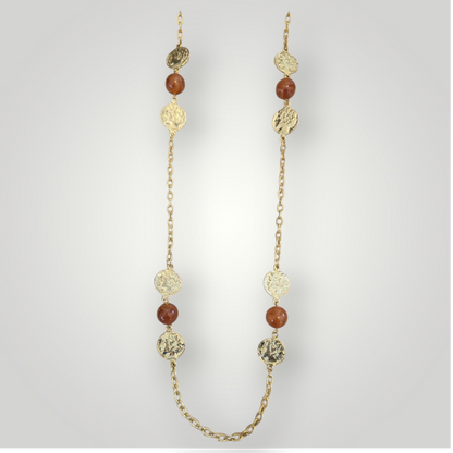 Coin and Carnelian necklace